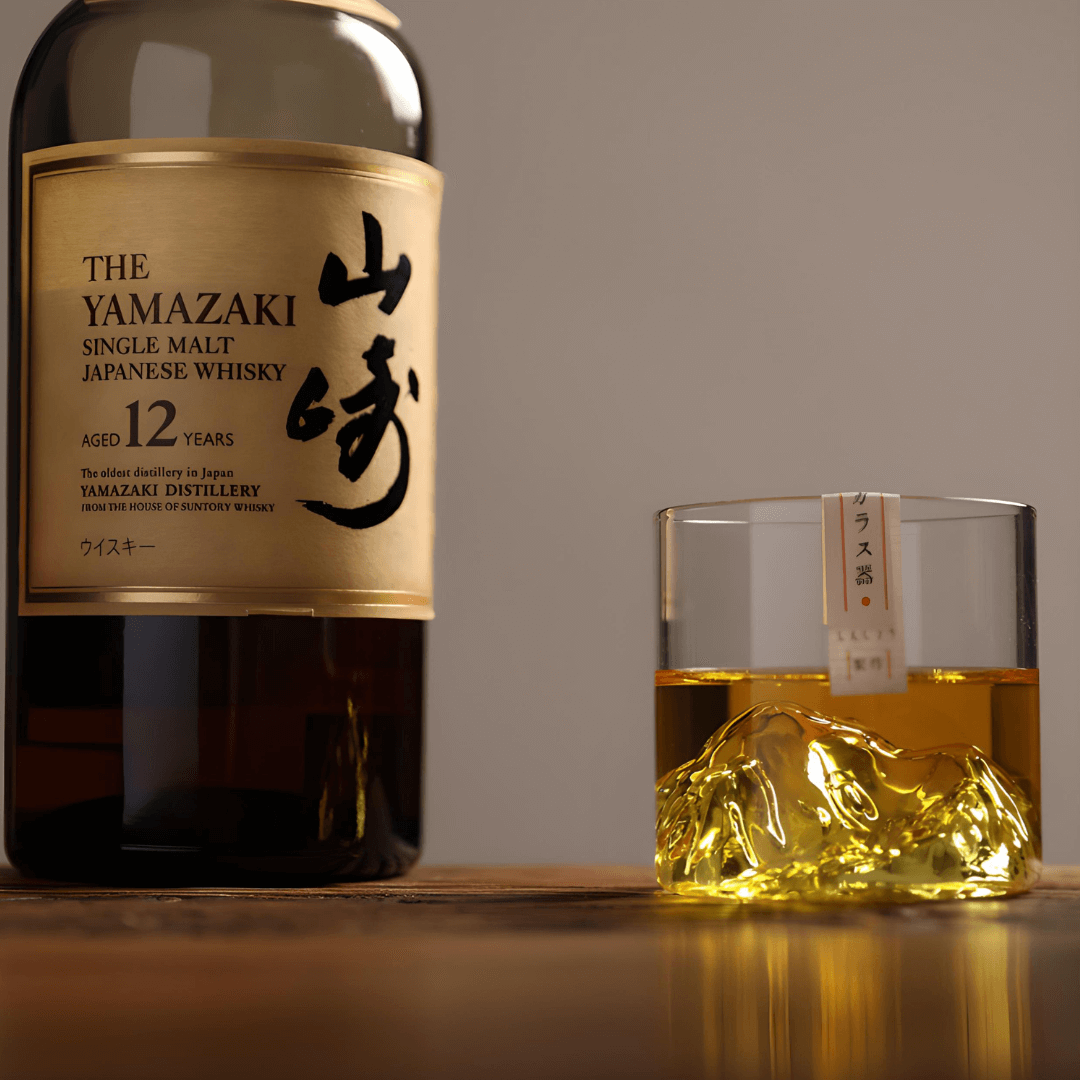 Japoniško krištolo viskio taurė „Fudzis“