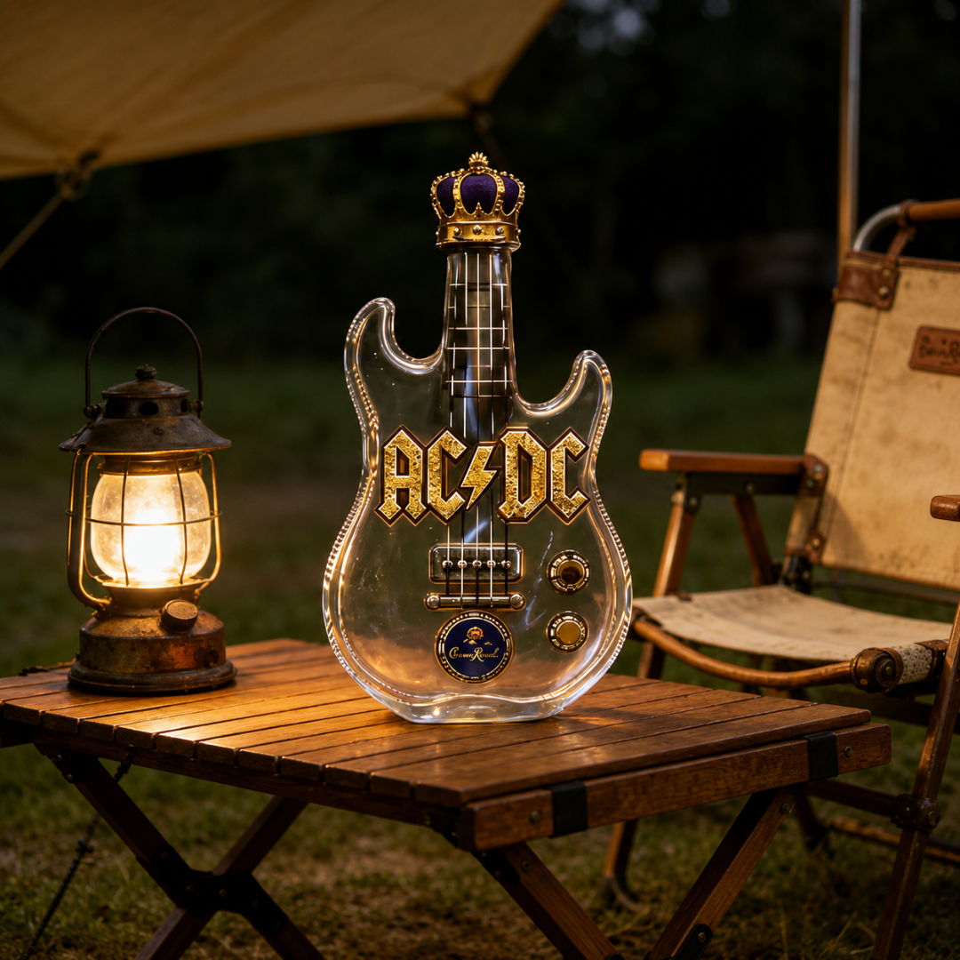 Viskio grafinas „AC/DC gitara“