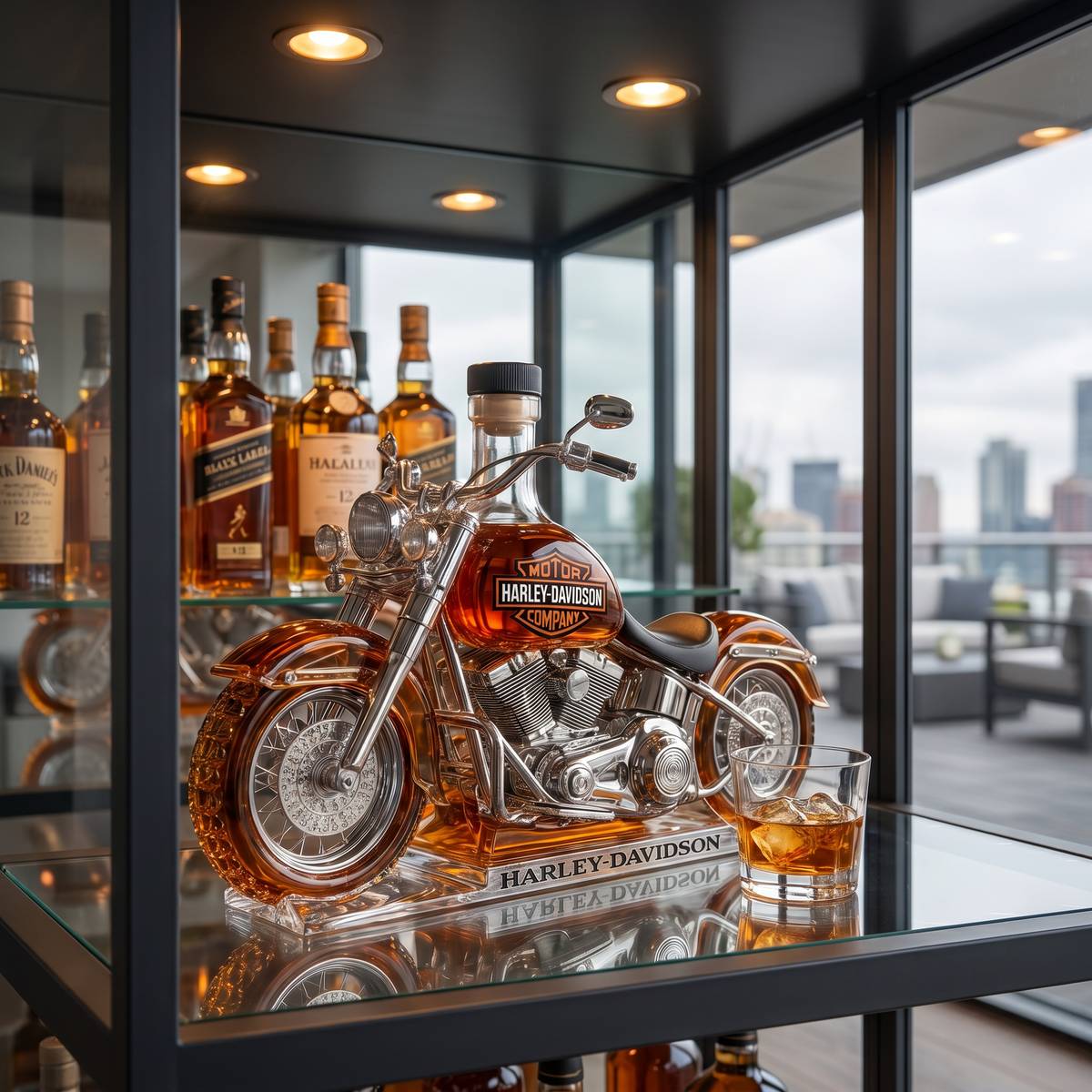 Viskio grafinas „Harley-Davidson“